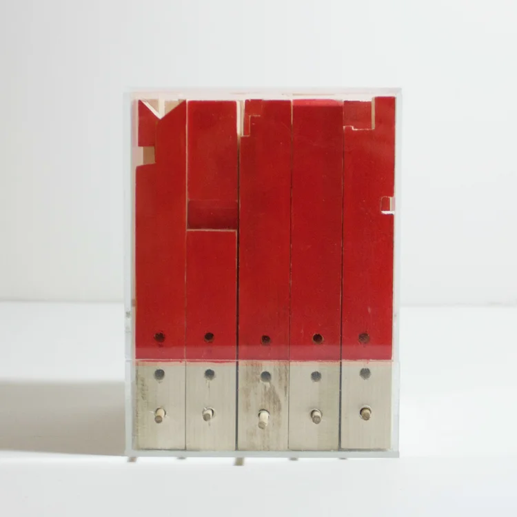 Model elevation, red